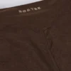 Børstet jersey-bukser med rynker og vid ben i pecan melert