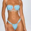 Cagliari Ruched Thong Bikiniunderdeler i Pastel Muti-mønster