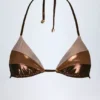 Caleta-bikinibh med paneler i bronse-gull