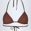Caleta-bikinibh med paneler i bronse-gull