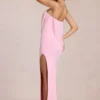 Caliane Bandeau Draped Maxi Kjole i Blossom Pink
