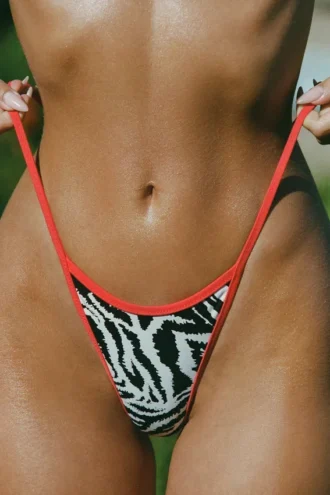Camogli bikinitruser i sebraprint