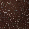 Caprice gjennomsiktig, pyntet bodycon-minikjole i Deep Cocoa