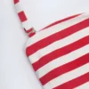 Cascais multifunksjonell bikinitopp i kirsebærrød stripe