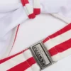 Cascais multifunksjonell bikinitopp i kirsebærrød stripe
