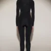Cassie pyntede jersey-leggings med høy midje i svart