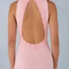 Cataleya Modal halterneck maxi-kjole i blushrosa