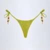 Cebu Charm-Detail bikinitruser i olivengrønn