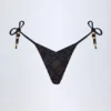 Cebu Charm-Detail bikinitruser i svart