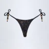 Cebu Charm-Detail bikinitruser i svart