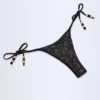 Cebu Charm-Detail bikinitruser i svart