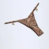 Cebu Charm-detaljert bikinitruse i slangetrykk