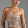Charnelle pyntet bandeau-top i mandel