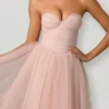 Cindy Tulle Corset Midaxi-kjole i Dusty Rose