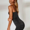 Confident Ruched Corset Minikjole i svart