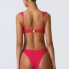Volute Embellished Cheeky bikinitruser i bringebærrosa