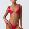 Volute Embellished Cheeky bikinitruser i bringebærrosa
