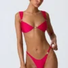 Volute Embellished Cheeky bikinitruser i bringebærrosa