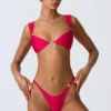 Volute Embellished Cheeky bikinitruser i bringebærrosa