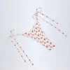 Cove Side-Tie Cheeky bikinitruser i kirsebærprint