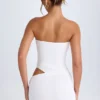 Damia Cut-Out Bandeau minikjole i hvitt
