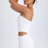 Damia Cut-Out Bandeau minikjole i hvitt