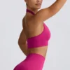 Define Luxe halterneck-sports-BH i Berry