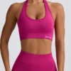 Define Luxe halterneck-sports-BH i Berry