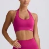 Define Luxe halterneck-sports-BH i Berry