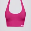Define Luxe halterneck-sports-BH i Berry