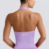 Define Luxe halterneck-tanktop i lilla