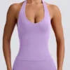 Define Luxe halterneck-tanktop i lilla