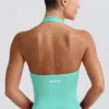 Define Luxe halterneck-tanktop i mint