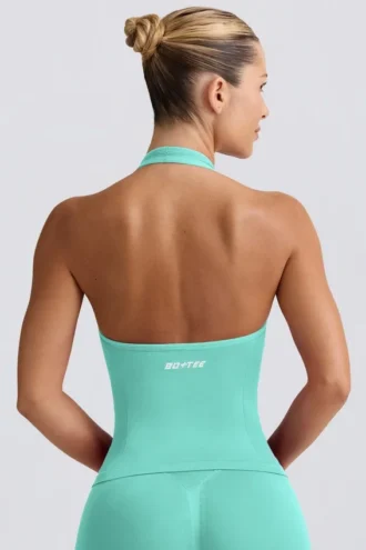 Define Luxe halterneck-tanktop i mint
