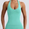 Define Luxe halterneck-tanktop i mint