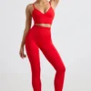 Define Luxe leggings med høy midje i rød