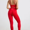 Define Luxe leggings med høy midje i rød