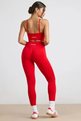 Define Luxe leggings med høy midje i rød