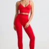 Define Luxe leggings med høy midje i rød