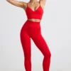 Define Luxe leggings med høy midje i rød