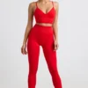Define Luxe leggings med høy midje i rød