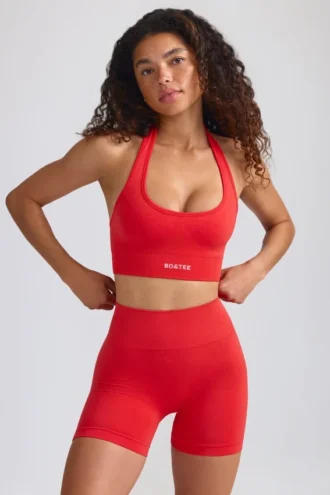 Define Luxe minishorts i valmuerød