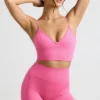 Define Luxe minishorts med høy midje i hot pink
