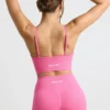 Define Luxe minishorts med høy midje i hot pink