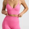 Define Luxe minishorts med høy midje i hot pink