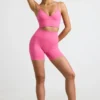 Define Luxe minishorts med høy midje i hot pink