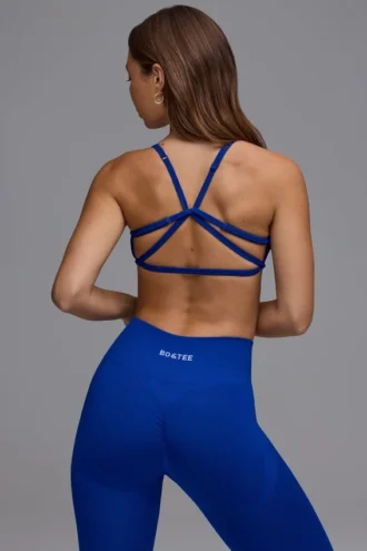 Define Luxe Multiway sports-BH med åpen rygg i Royal Blue