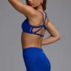 Define Luxe Multiway sports-BH med åpen rygg i Royal Blue
