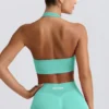Define Luxe sports-BH med halterneck i mint