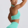 Define Luxe sports-BH med halterneck i mint